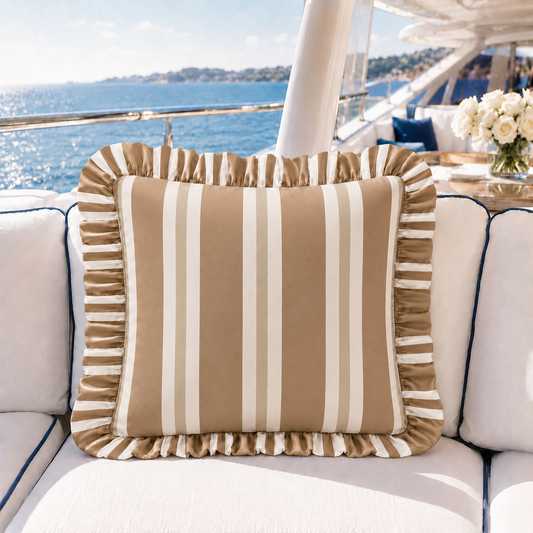 Cuscino Arredo con Rouches Mille Righe 37