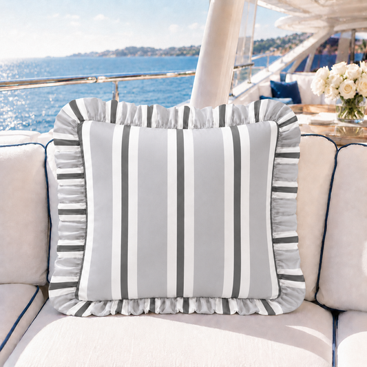 Cuscino Arredo con Rouches Mille Righe 32