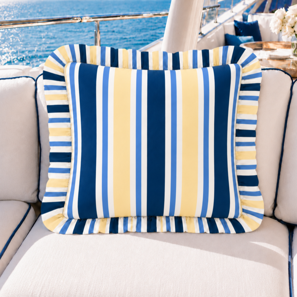 Cuscino Arredo con Rouches Mille Righe 19