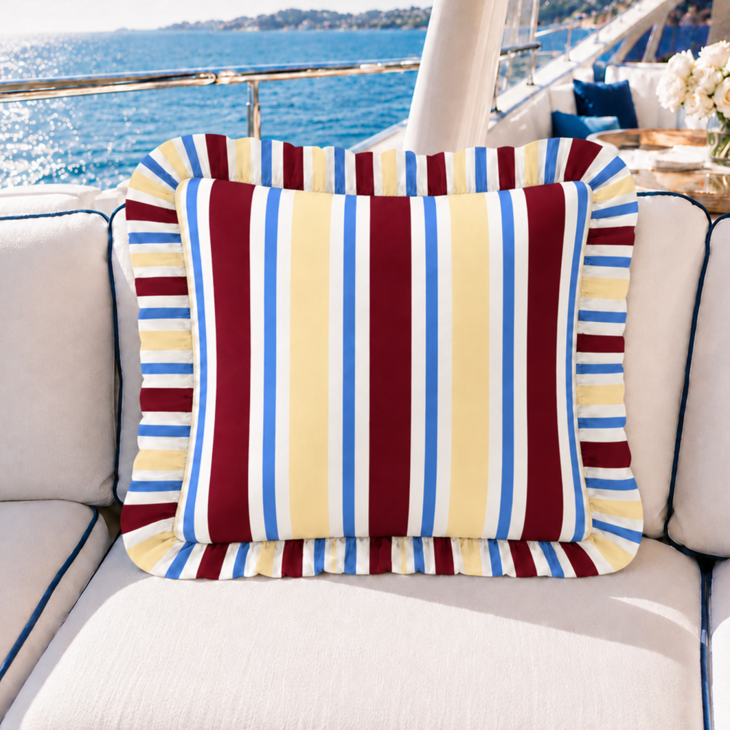 Cuscino Arredo con Rouches Mille Righe 20