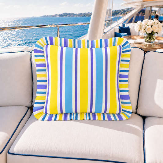Cuscino Arredo con Rouches Mille Righe 23