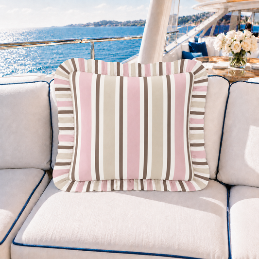 Cuscino Arredo con Rouches Mille Righe 34.