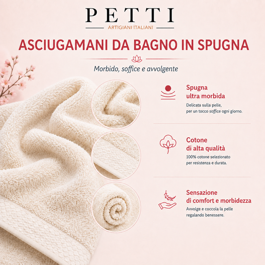 Asciugamani Bagno in Spugna Tinta Unita Grigio Scuro