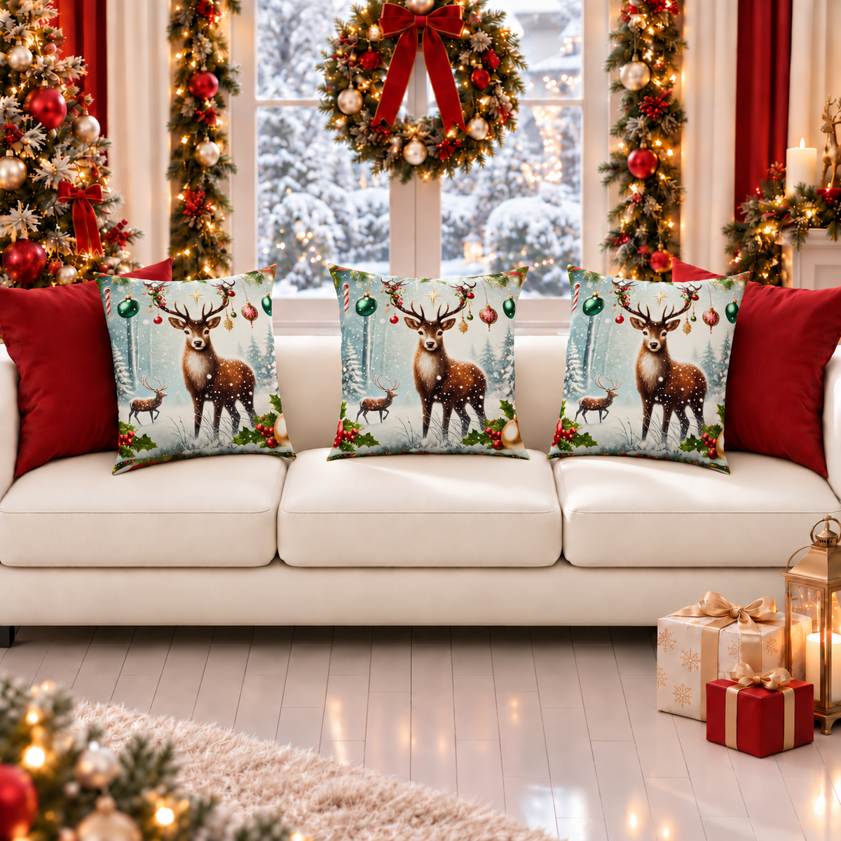Cuscini, Copricuscini Divano, Cuscini Arredo Natalizi 25 Xmas 4