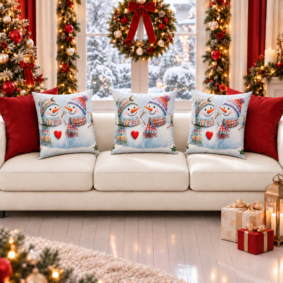 Coussins, Housses de coussin pour canapé, Coussins décoratifs de Noël 25 Xmas 7