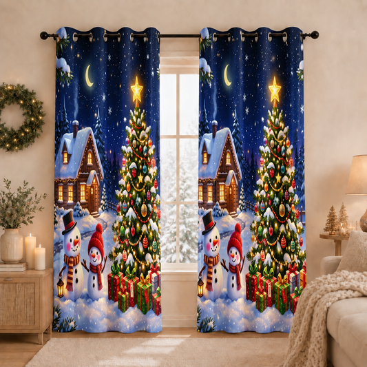 Tenda Arredo da Interno a Pannelli con Anelli Noel Land 02