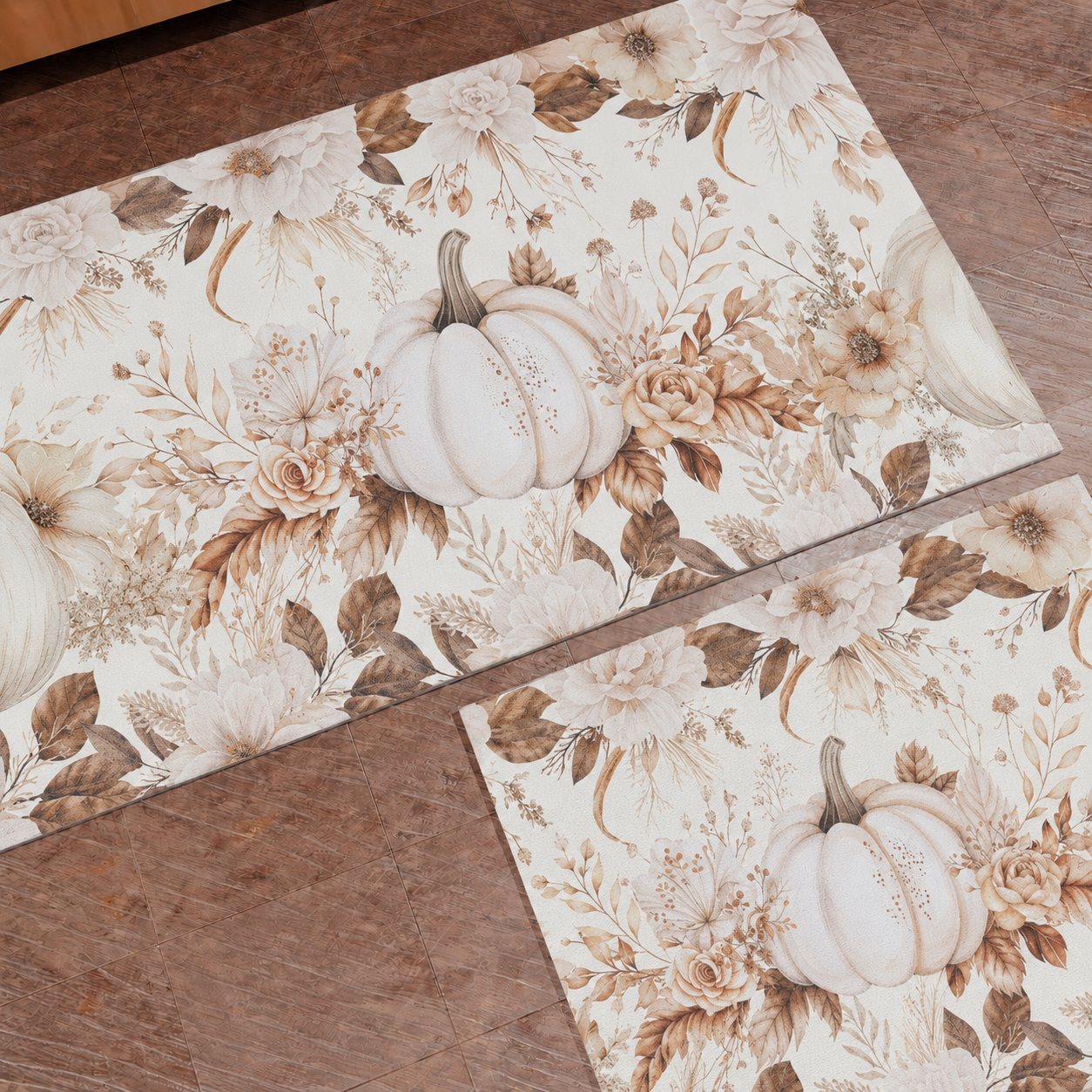 Tapis de cuisine antidérapant Passatoia cuisine lavable, Cuisine Autumn Flowers