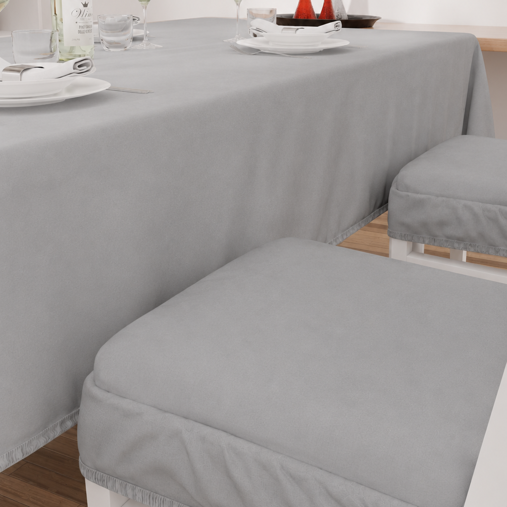 Cuscini per Sedie con Elastico in Tinta Unita Grigio Chiaro