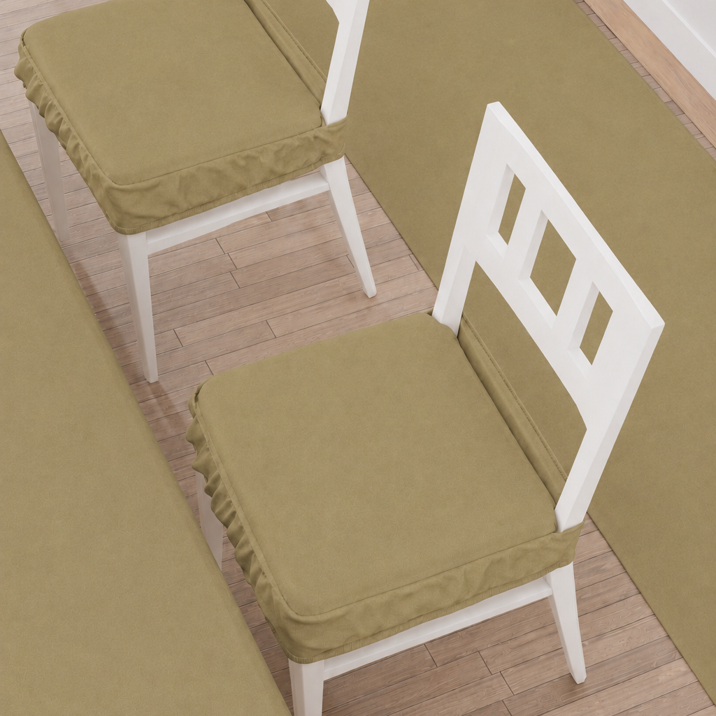 Cuscini per Sedie con Elastico in Tinta Unita Beige