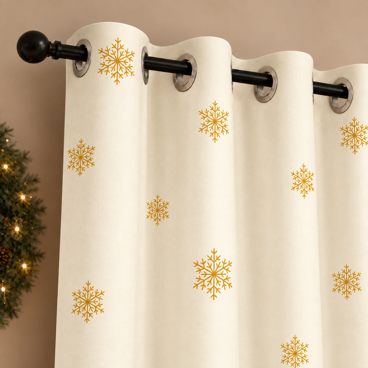 Tenda Arredo da Interno a Pannelli con Anelli Teddy Gold