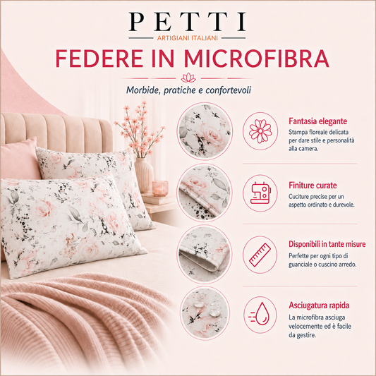 Federe, Federe Cuscini in Stampa Digitale, Righe Bianco/Celeste