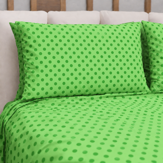Lenzuolo Copriletto e Federe in Microfibra Pois 25