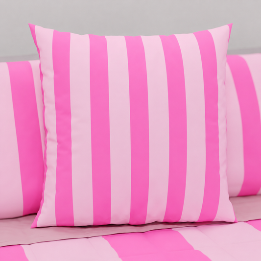 Cuscini, Copricuscini Divano, Cuscini Arredo in Stampa Digitale Le Righe Fucsia/Rosa