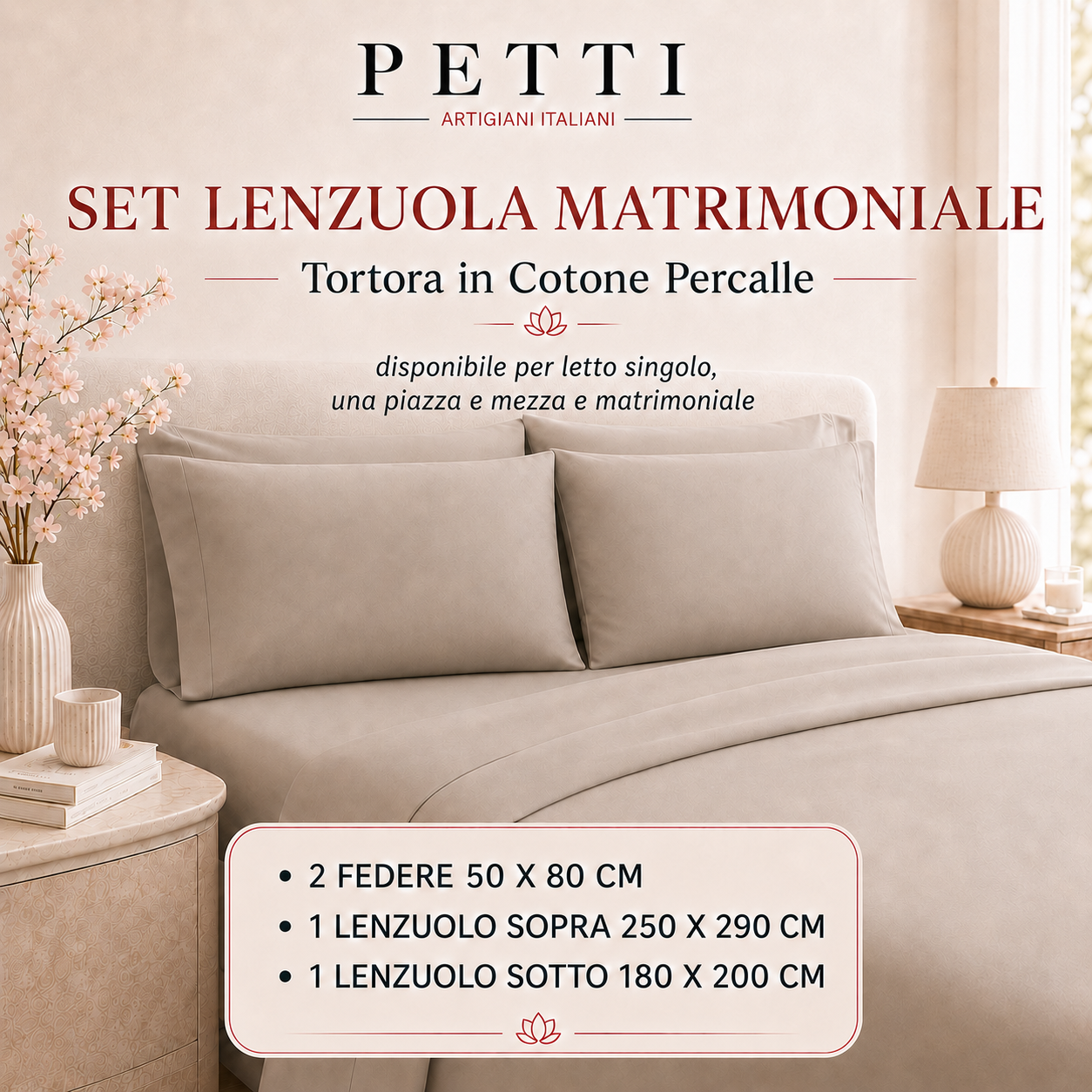 Draps percale, Draps doubles en coton gris