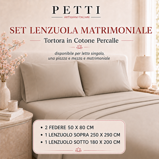 Lenzuola Percalle, Lenzuola Matrimoniali Cotone Cipria