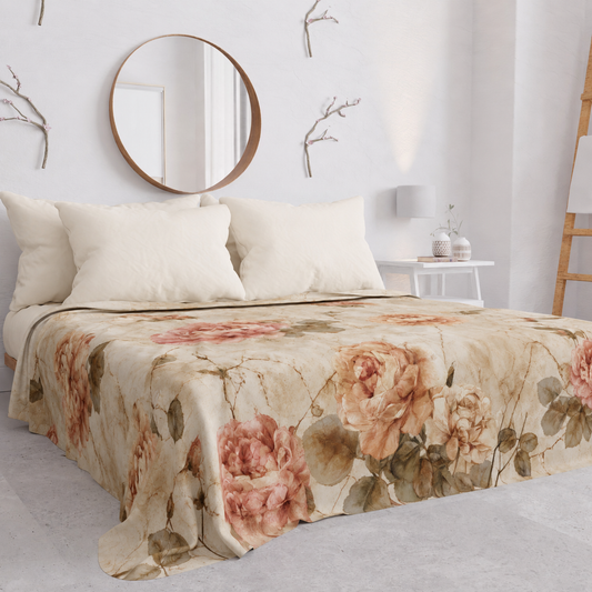 Copriletto Estivo, Coperta Leggera, Lenzuola Copriletto Pure Flowers.