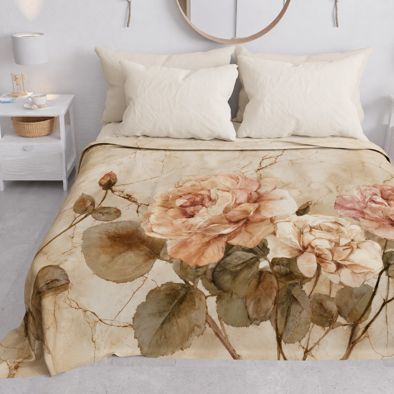 Copriletto Estivo, Coperta Leggera, Lenzuola Copriletto Pure Flowers.