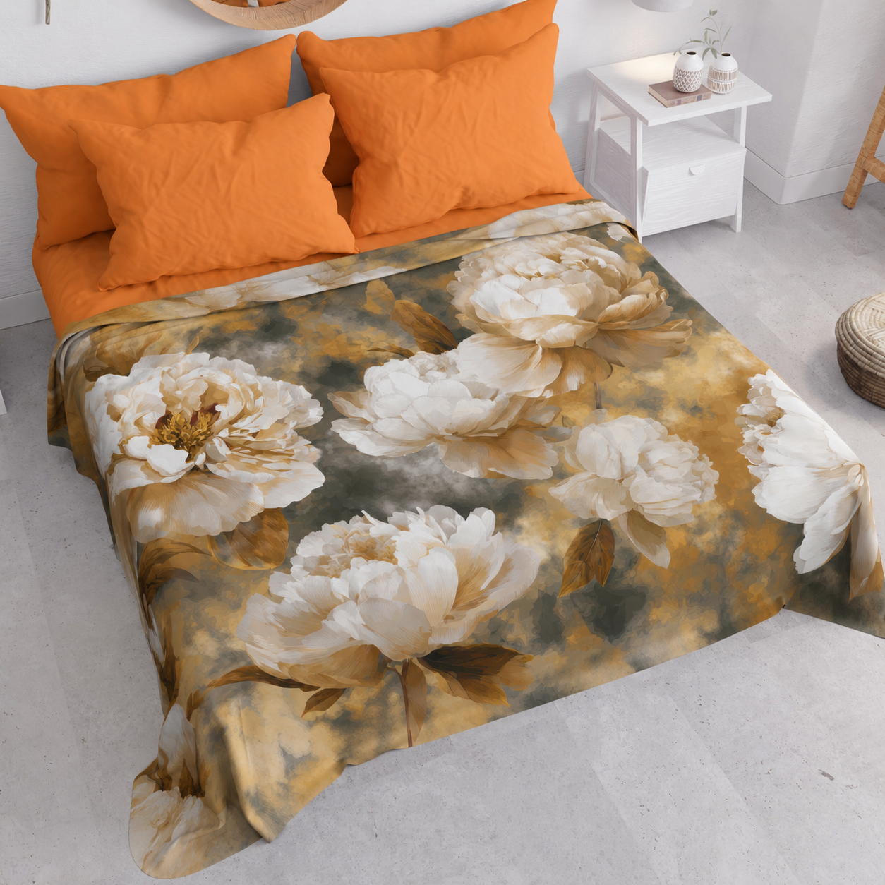 Copriletto Estivo, Coperta Leggera, Lenzuola Copriletto Delicate Peony.