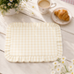 Tovagliette Americane con Rouches A Quadretti Beige