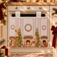 Copriforno Natalizio per Cucina in Stampa Digitale Teddy House
