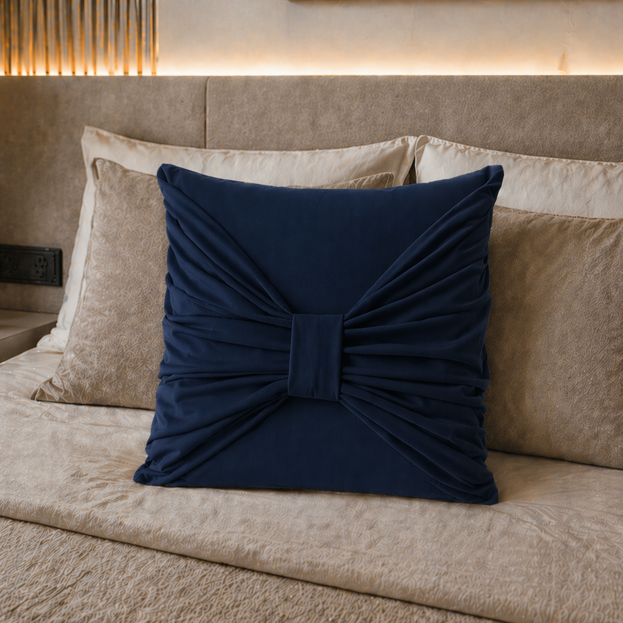 Cuscini Arredo in Velluto 1pz, Cuscini divano Elite Blu