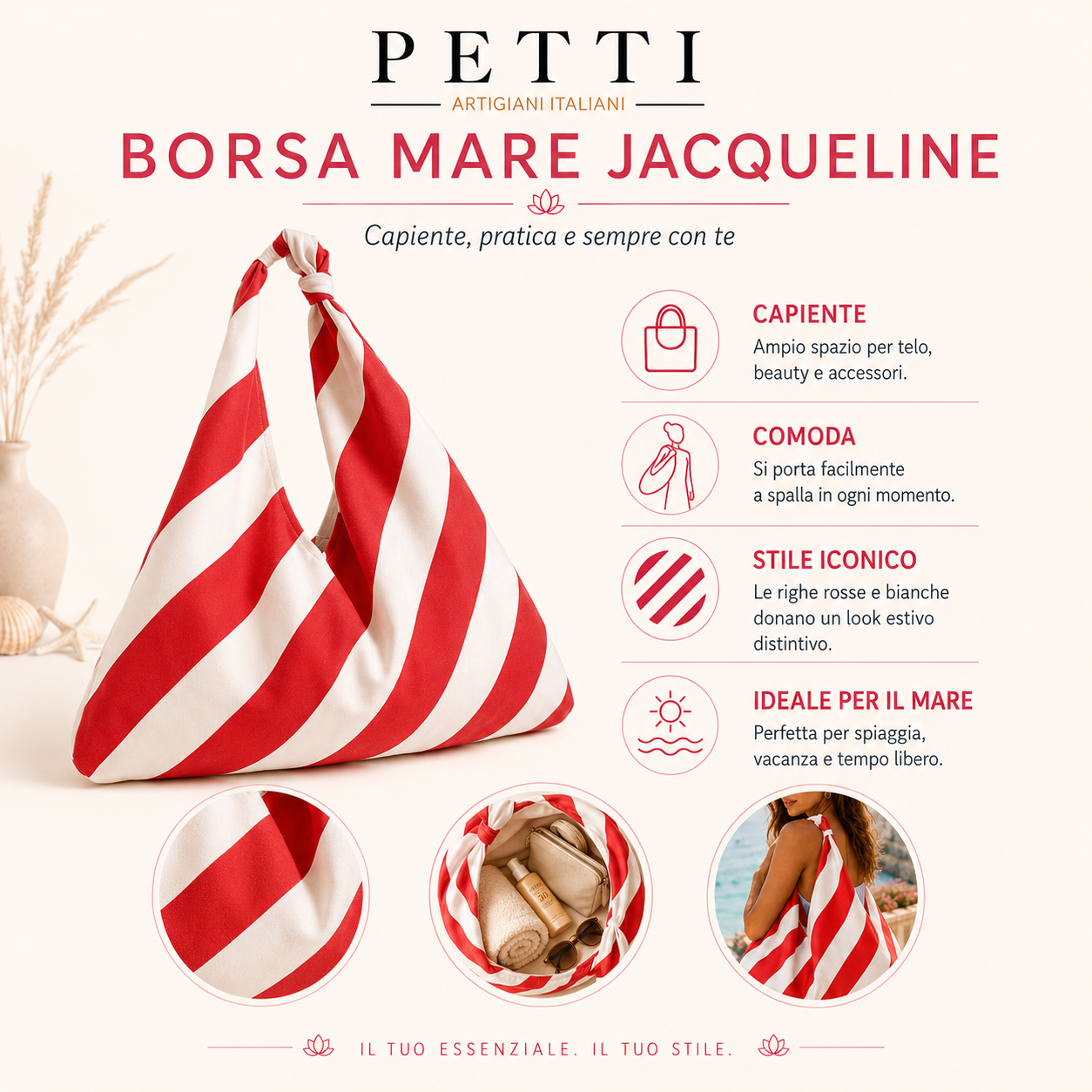 Borsa Modello Jacqueline  Mille Righe 22