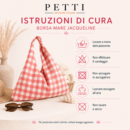 Borsa Modello Jacqueline  A Quadretti Celeste