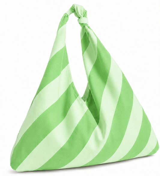 Borsa Modello Jacqueline  Righe Verde Chiaro/Salvia
