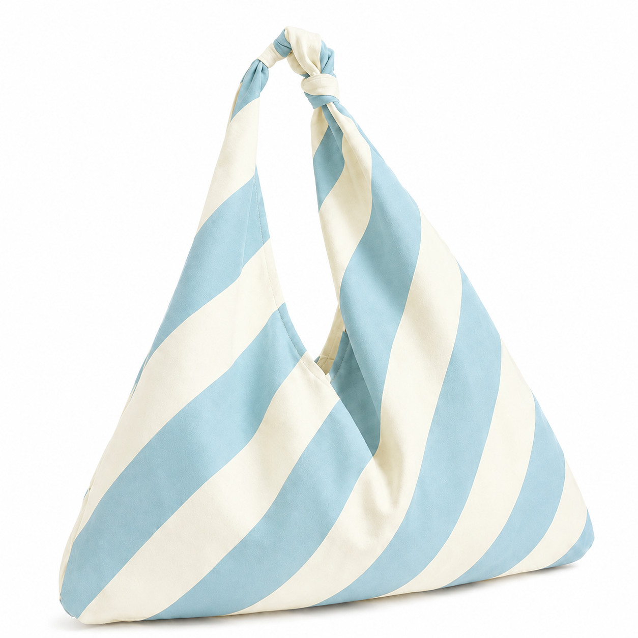 Borsa Modello Jacqueline  Righe Bianco/Celeste