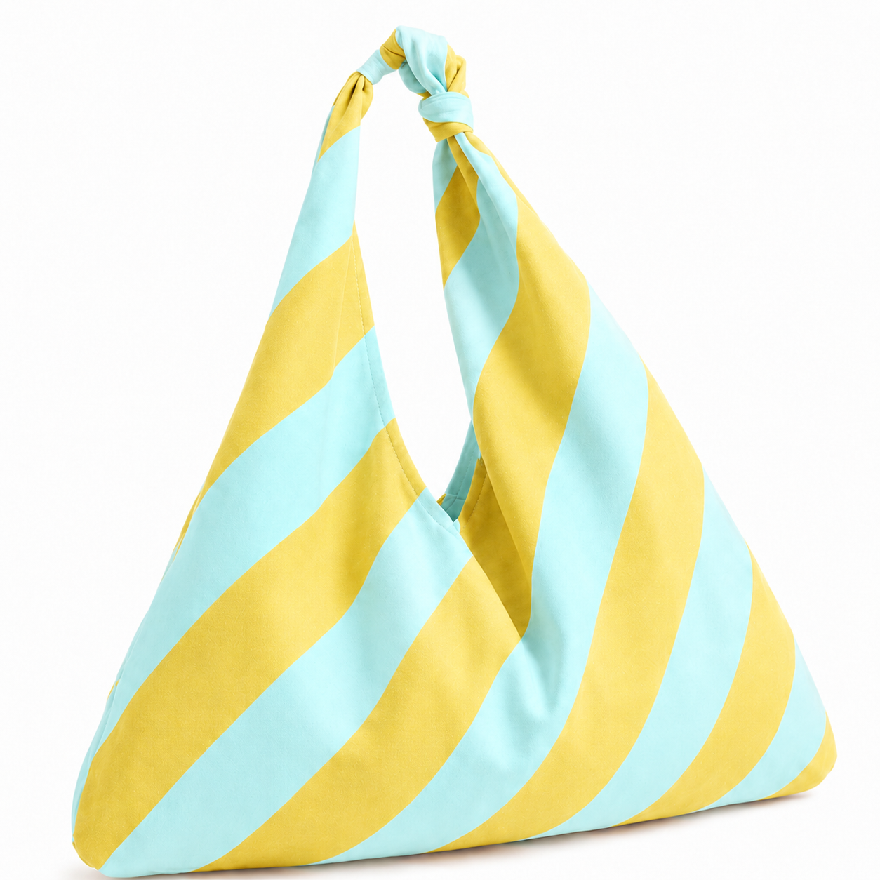 Borsa Modello Jacqueline  Righe Giallo Ocra/Celeste