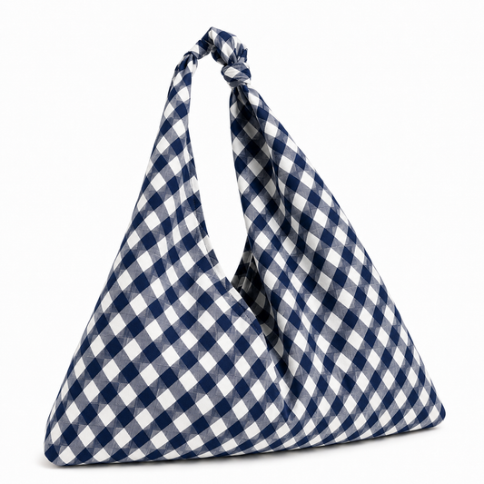 Borsa Modello Jacqueline  A Quadretti Blu Notte