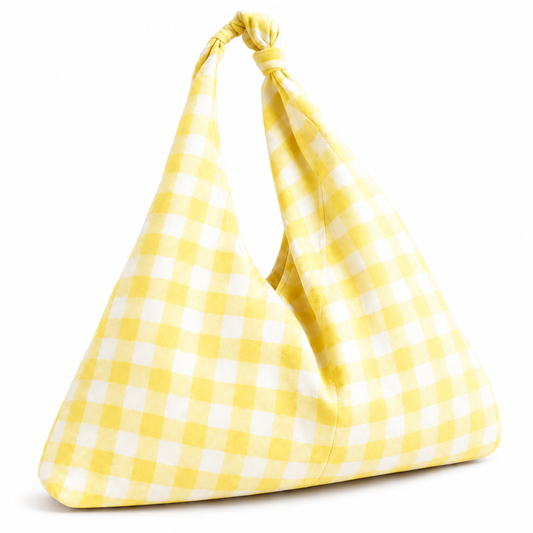 Borsa Modello Jacqueline  A Quadretti Giallo