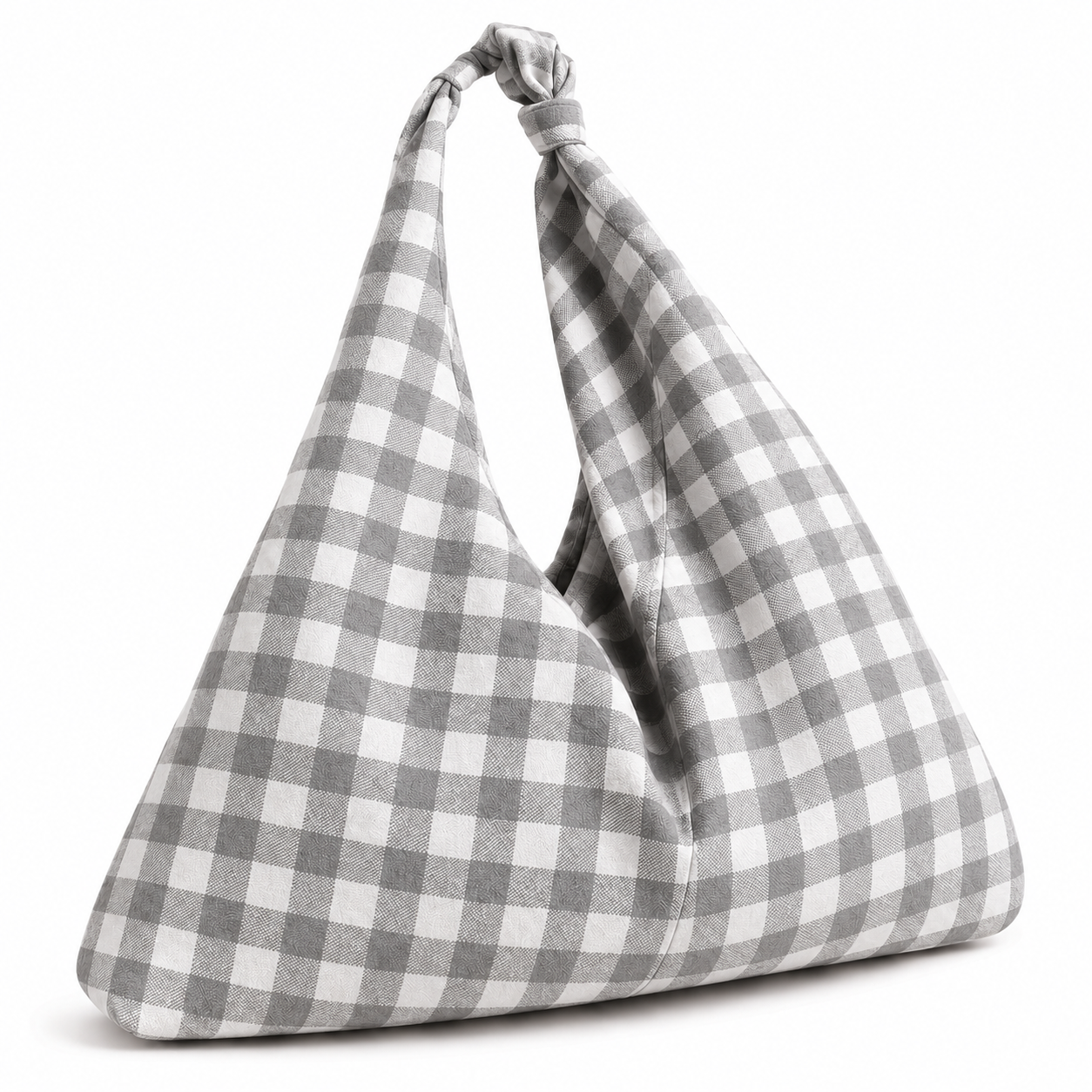 Borsa Modello Jacqueline  A Quadretti Grigio Chiaro
