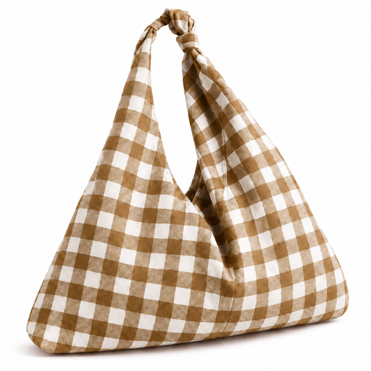 Borsa Modello Jacqueline  A Quadretti Marrone