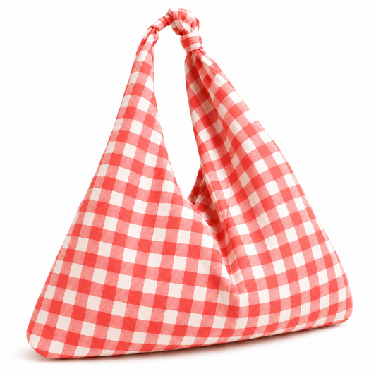 Borsa Modello Jacqueline  A Quadretti Rosso
