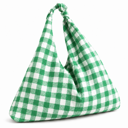 Borsa Modello Jacqueline  A Quadretti Verde