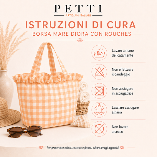 Borsa Modello Diora A Quadretti Rosso