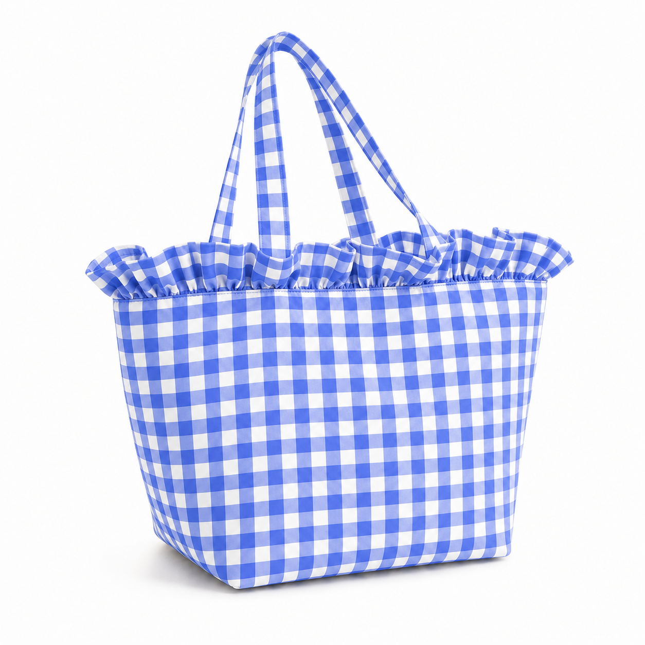Borsa Modello Diora A Quadretti Blu Elettrico