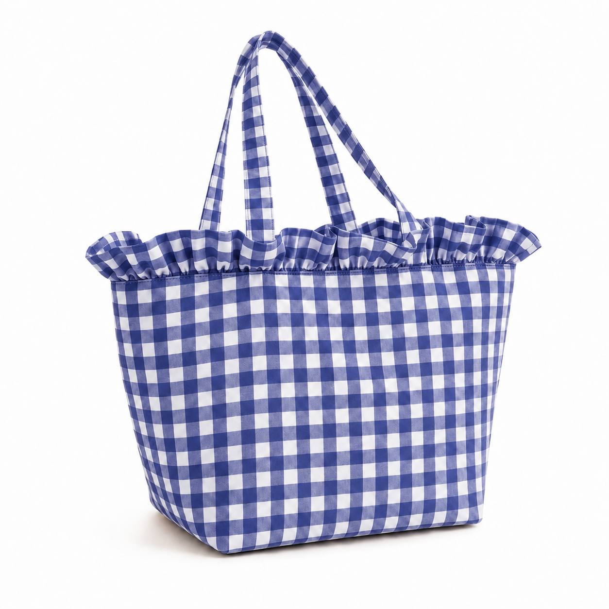 Borsa Modello Diora A Quadretti Blu Notte