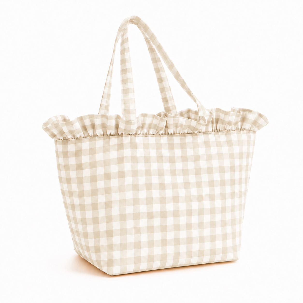 Borsa Modello Diora A Quadretti Beige