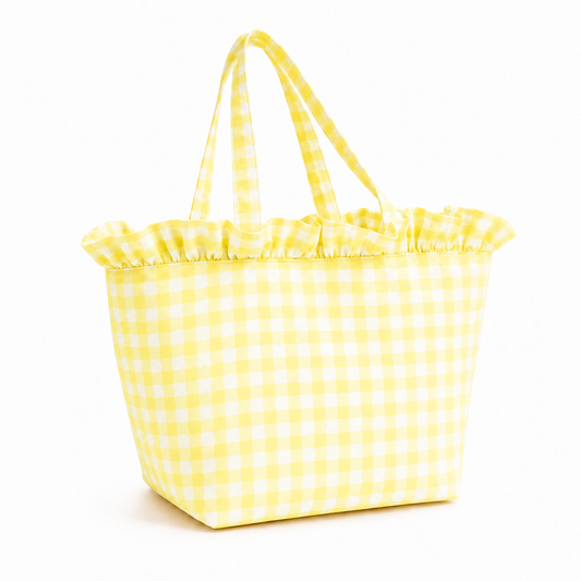 Borsa Modello Diora A Quadretti Giallo