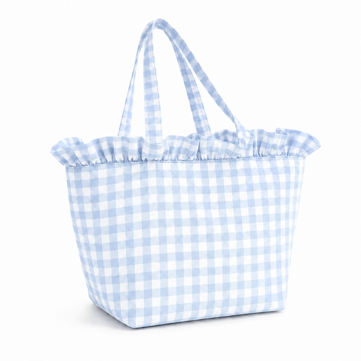 Borsa Modello Diora A Quadretti Celeste