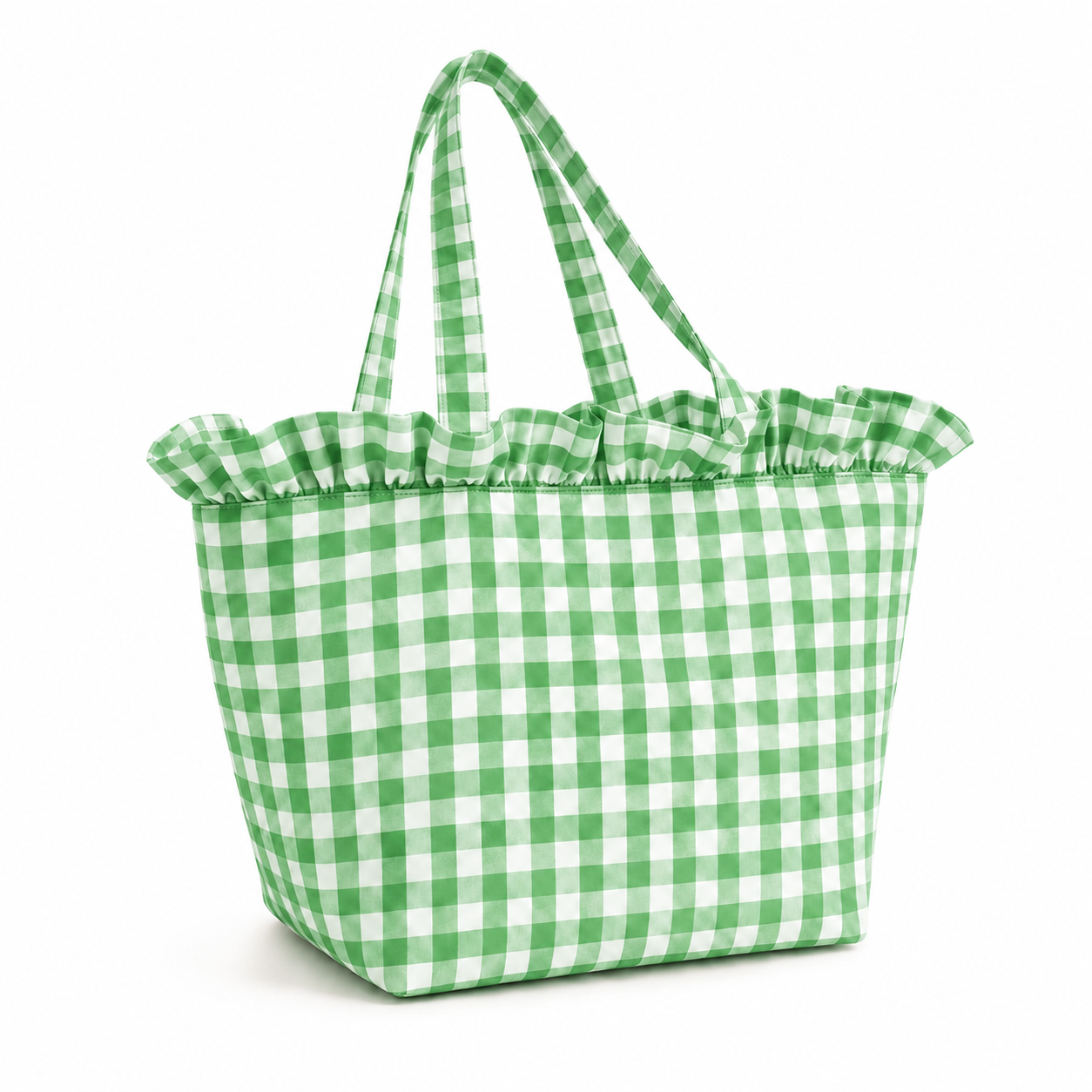 Borsa Modello Diora A Quadretti Verde