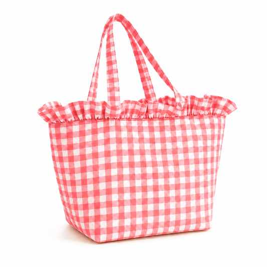 Borsa Modello Diora A Quadretti Rosso