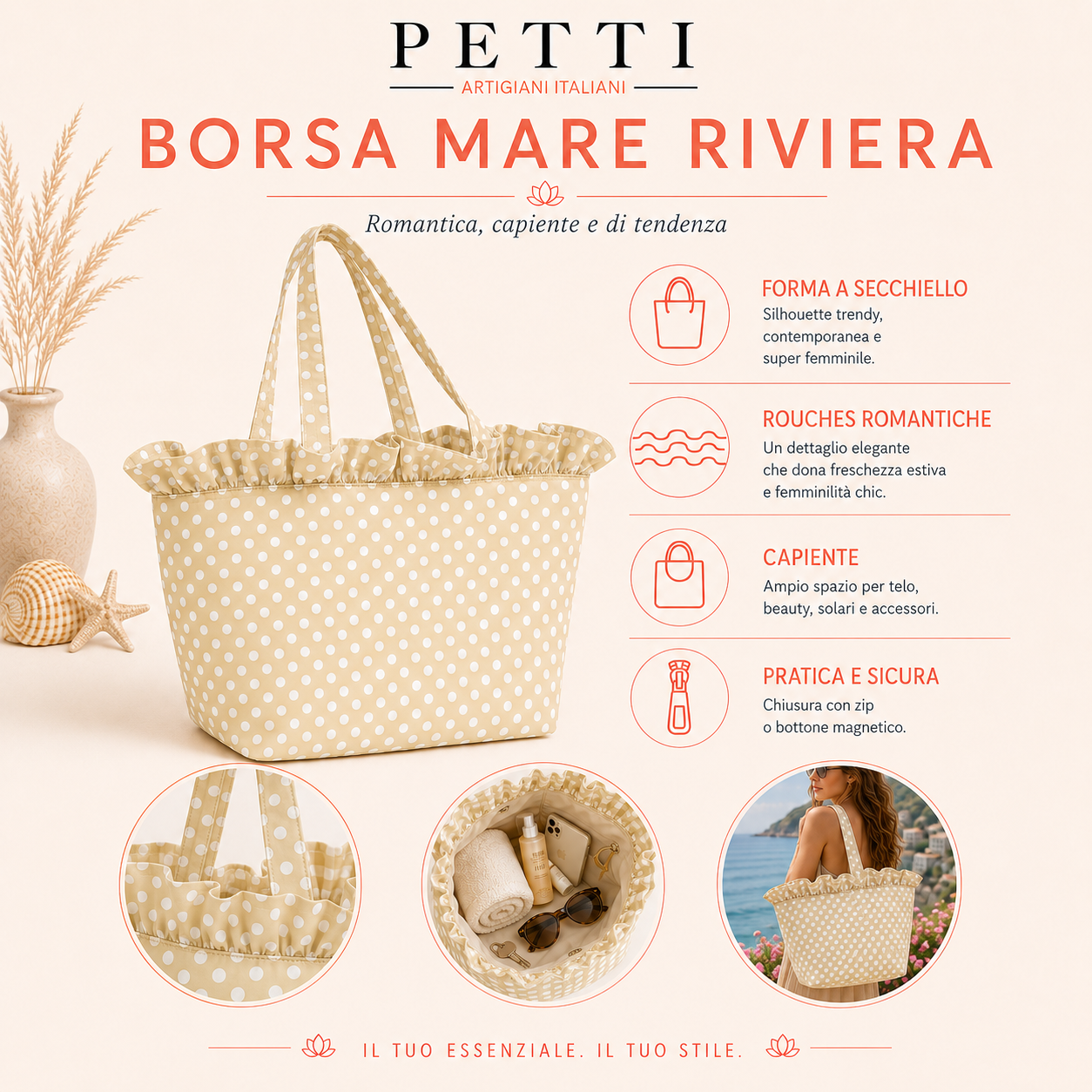 Borsa Modello Diora Pois 15