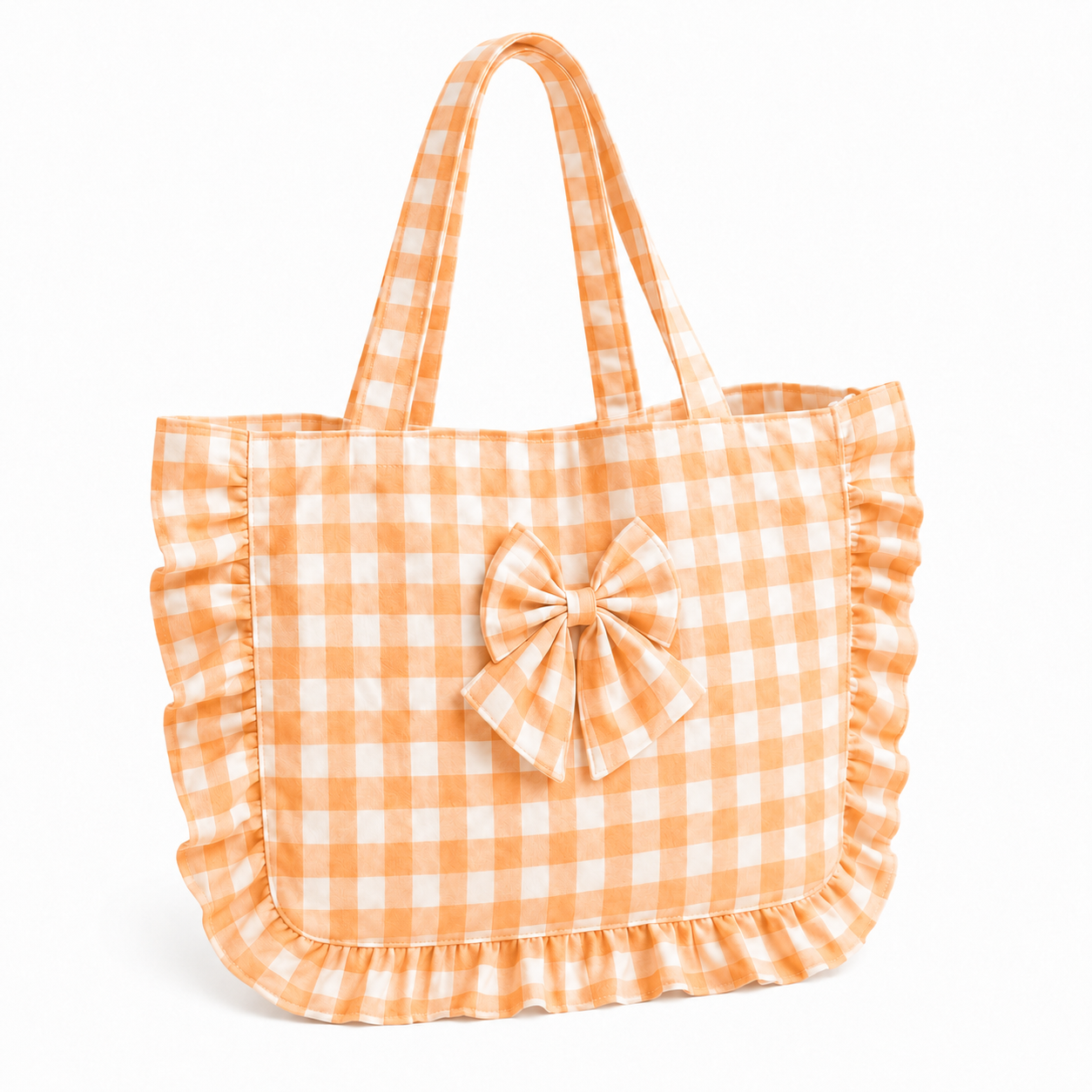 Borsa Modello Riviera A Quadretti Arancione