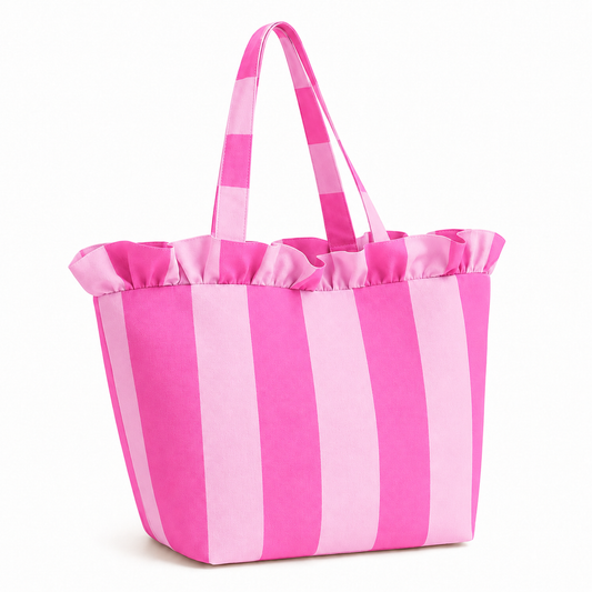 Borsa Modello Diora Righe Fucsia/Rosa