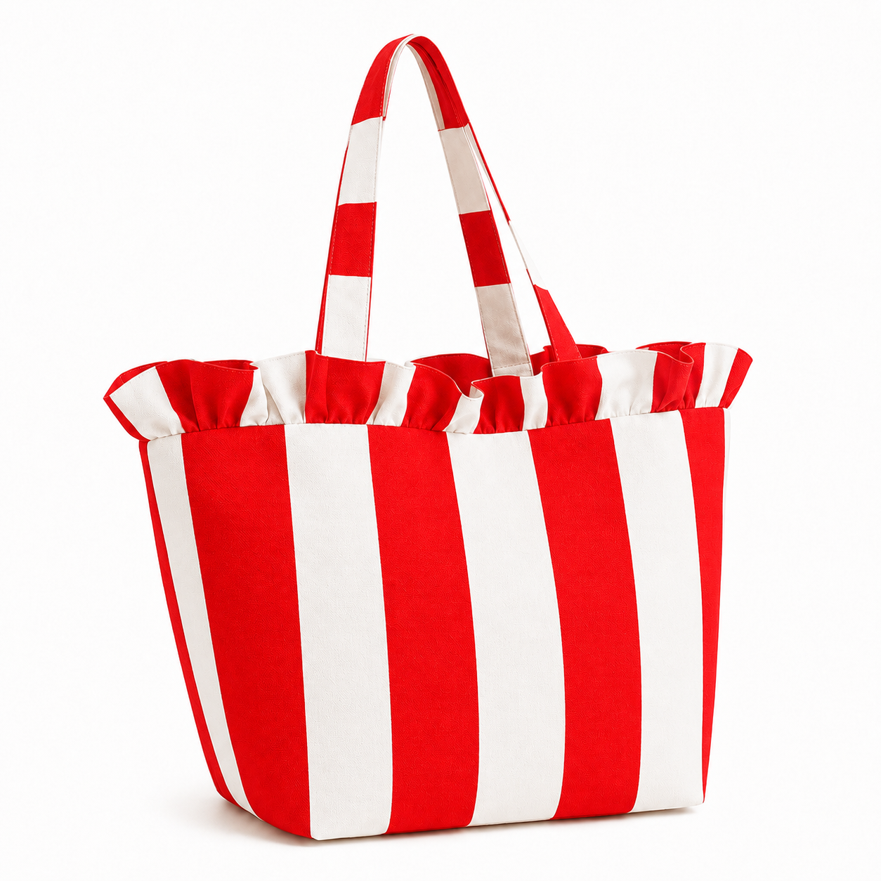 Borsa Modello Diora Righe Bianco/Rosso
