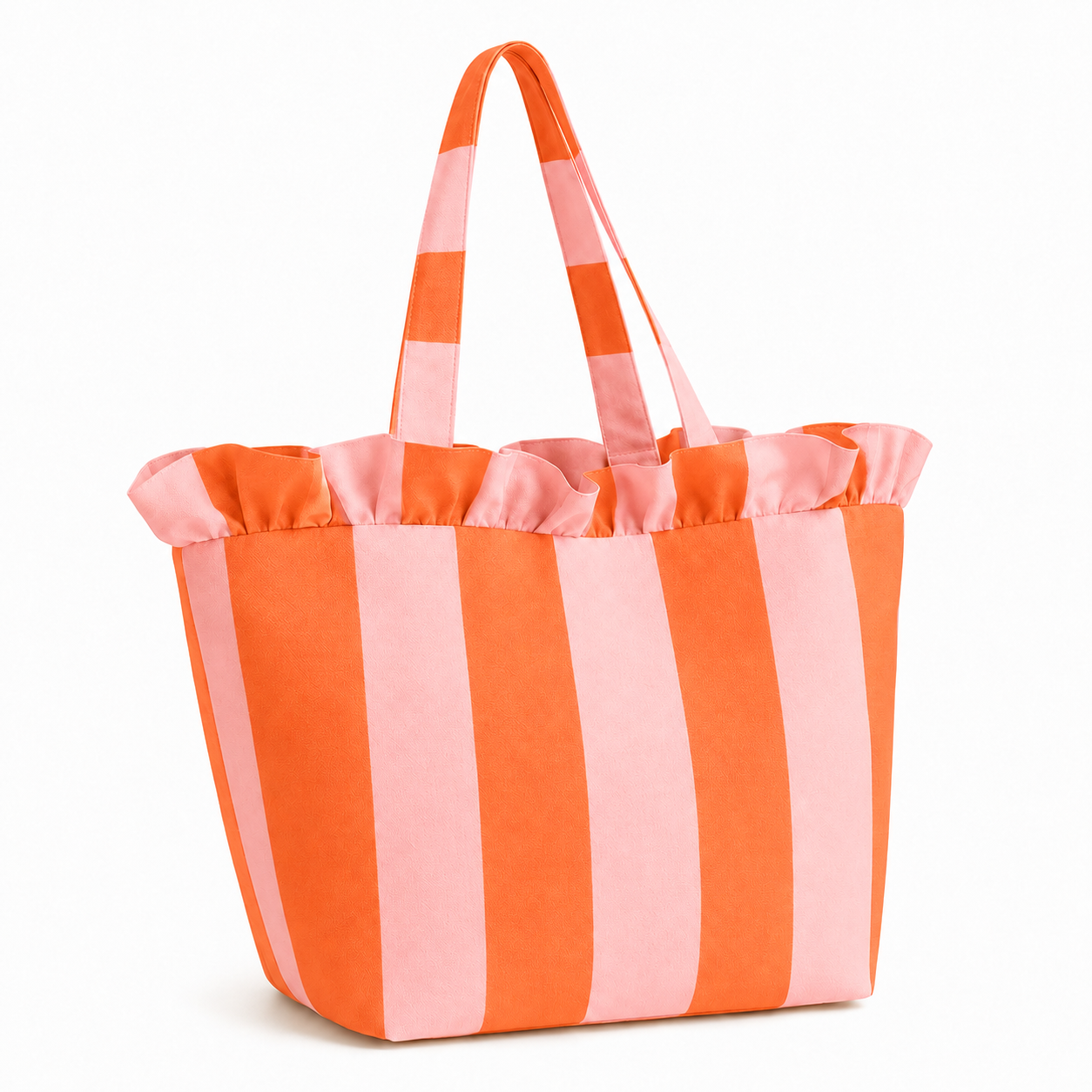 Borsa Modello Diora Righe Rosa/Arancione