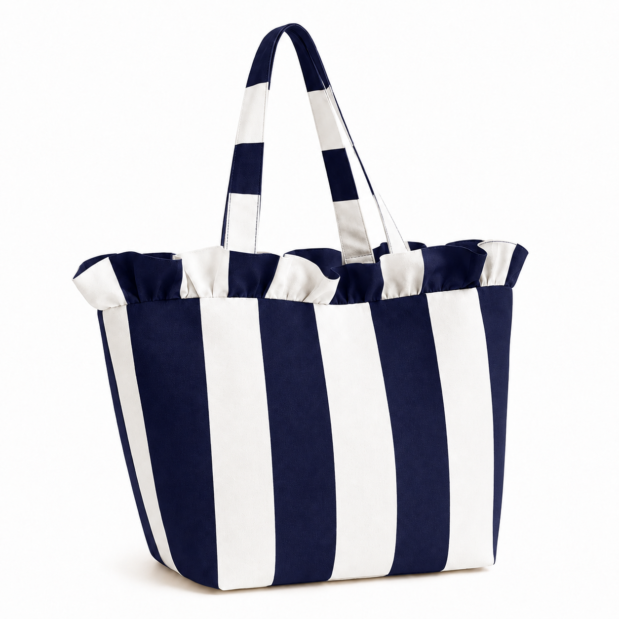 Borsa Modello Diora Righe Bianco/Blu Notte